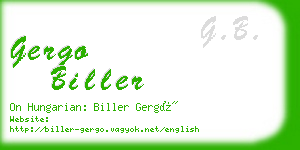 gergo biller business card